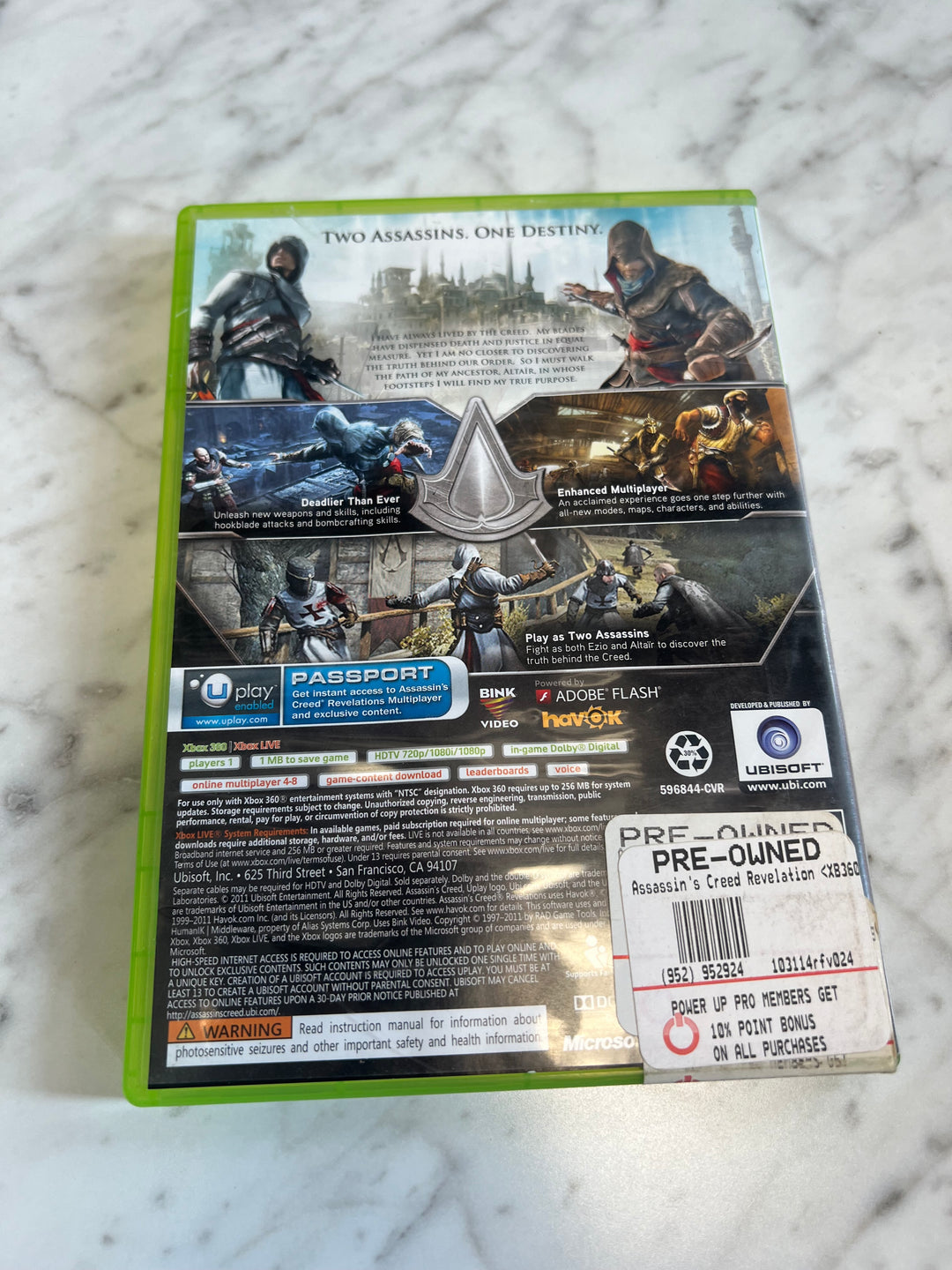 Assassin's Creed Revelations for Microsoft Xbox 360 in case. Tested and Working.     UD91624