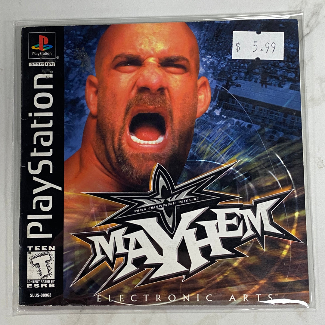 WCW Mayhem - Playstation 1 PS1 Manual ONLY MO61226