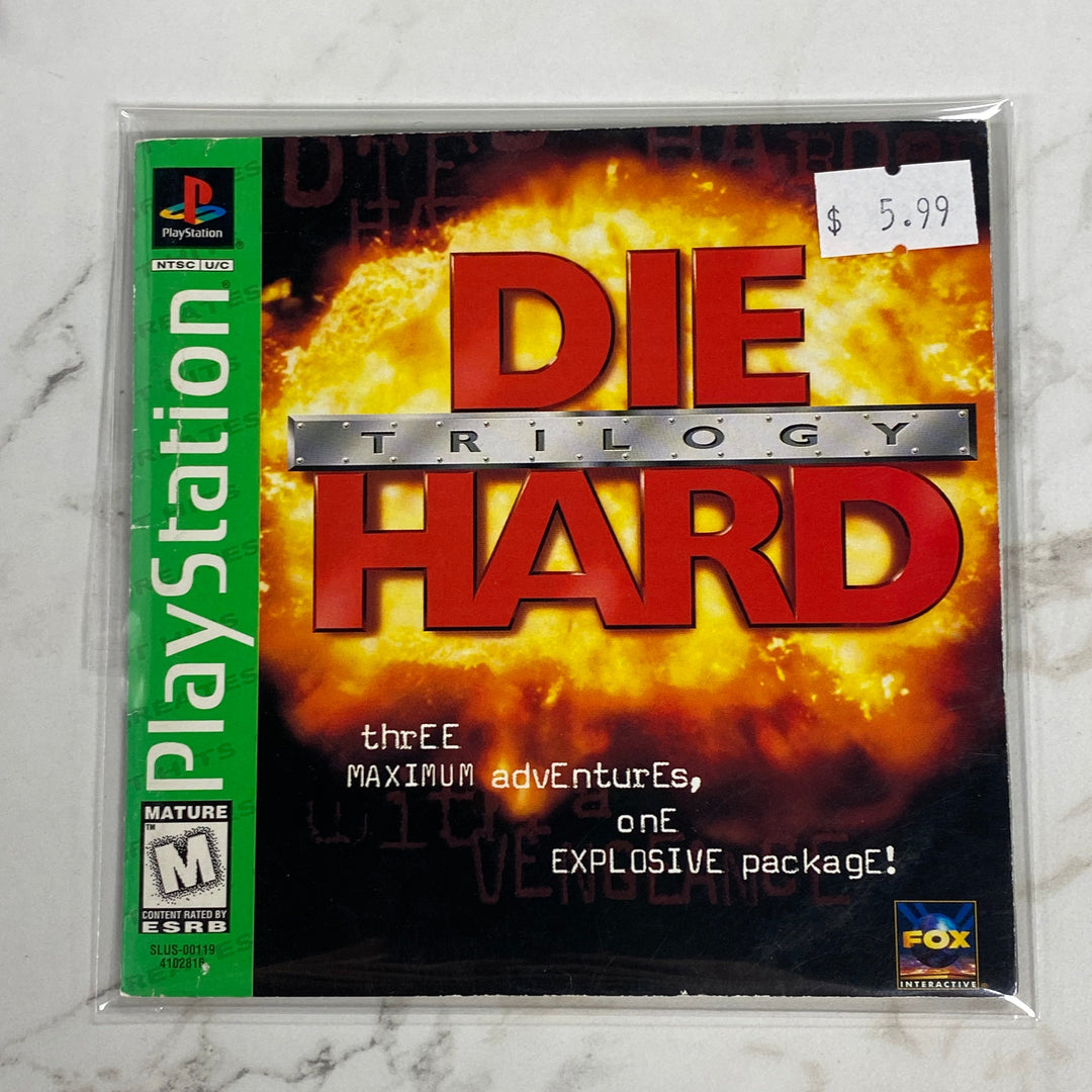 Die Hard Trilogy [Greatest Hits]  - Playstation 1 PS1 Manual ONLY MO61326