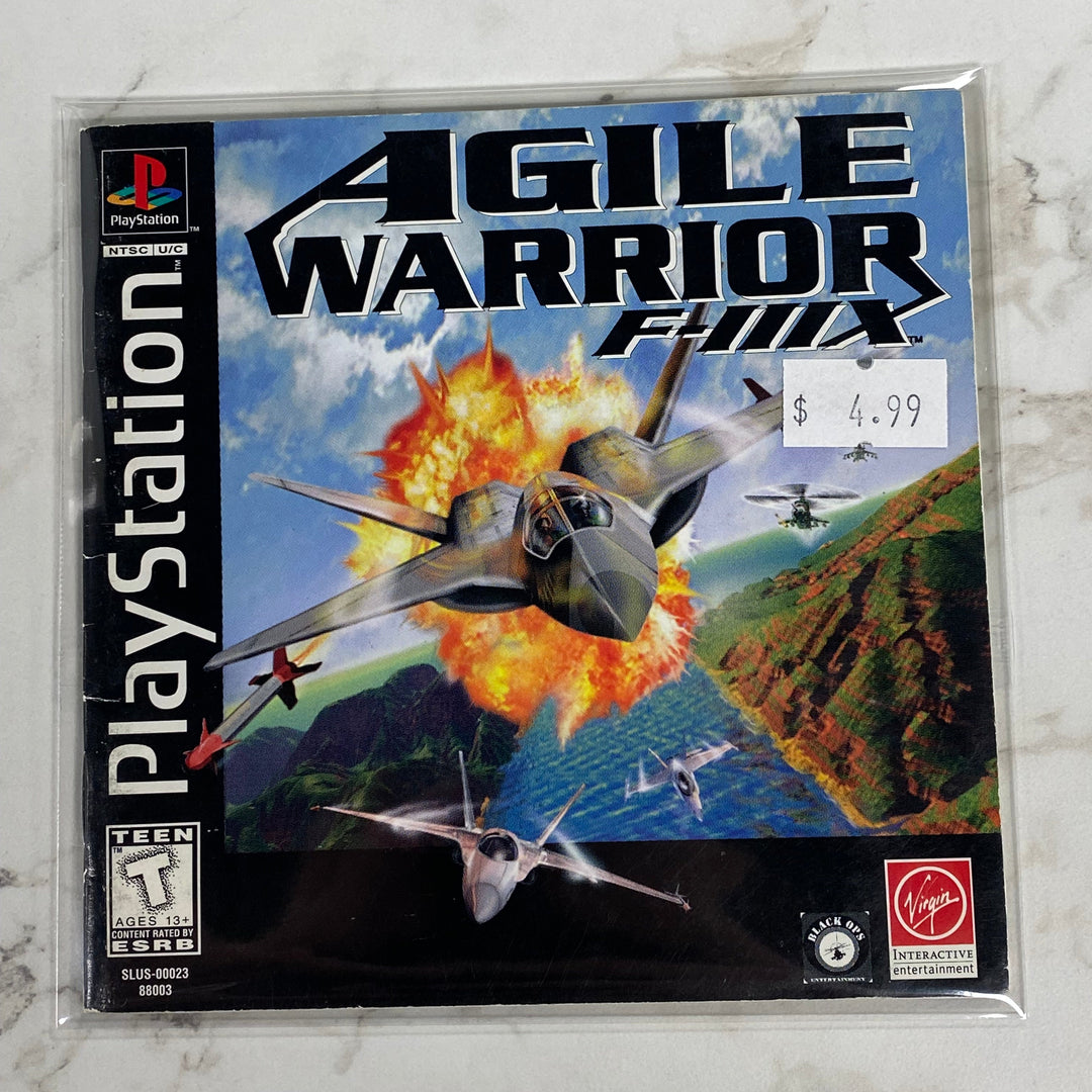 Agile Warrior F-111X  - Playstation 1 PS1 Manual ONLY MO61326