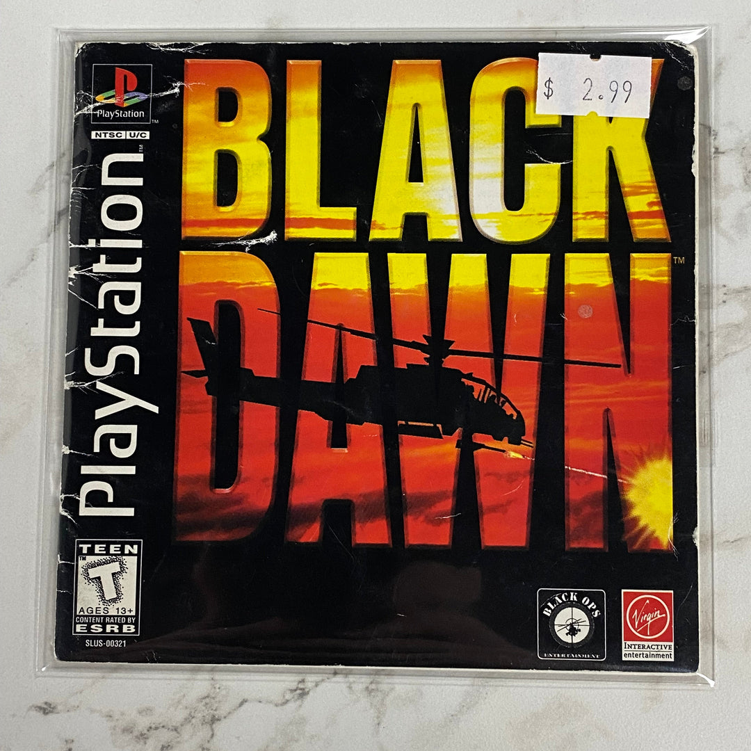Black Dawn - Playstation 1 PS1 Manual ONLY MO61326