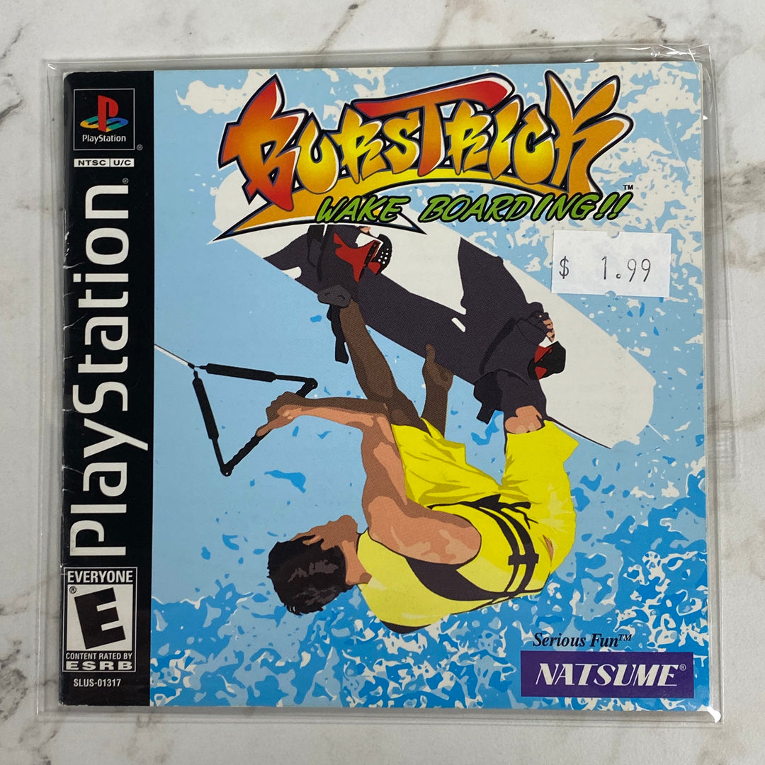 BursTrick Wakeboarding - Playstation 1 PS1 Manual ONLY MO61326