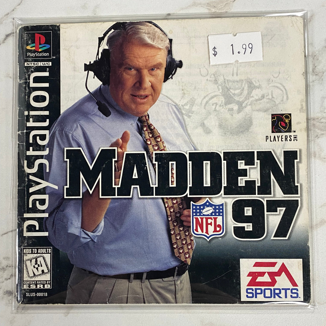 Madden 97  - Playstation 1 PS1 Manual ONLY MO61326