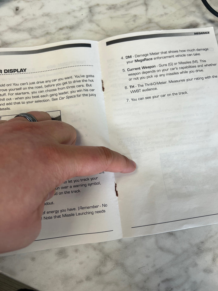 Megarace Mega Race 3DO Manual ONLY MO41925