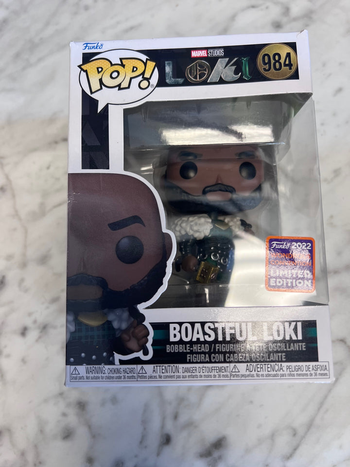 Funko Pop! Boastful Loki #984 Wonderous Convention Exclusive Damaged Box  FP10525