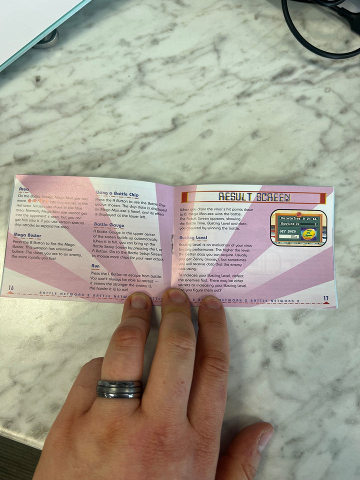 Mega Man Battle Network 2 GBA Gameboy Advance Manual ONLY MO41925