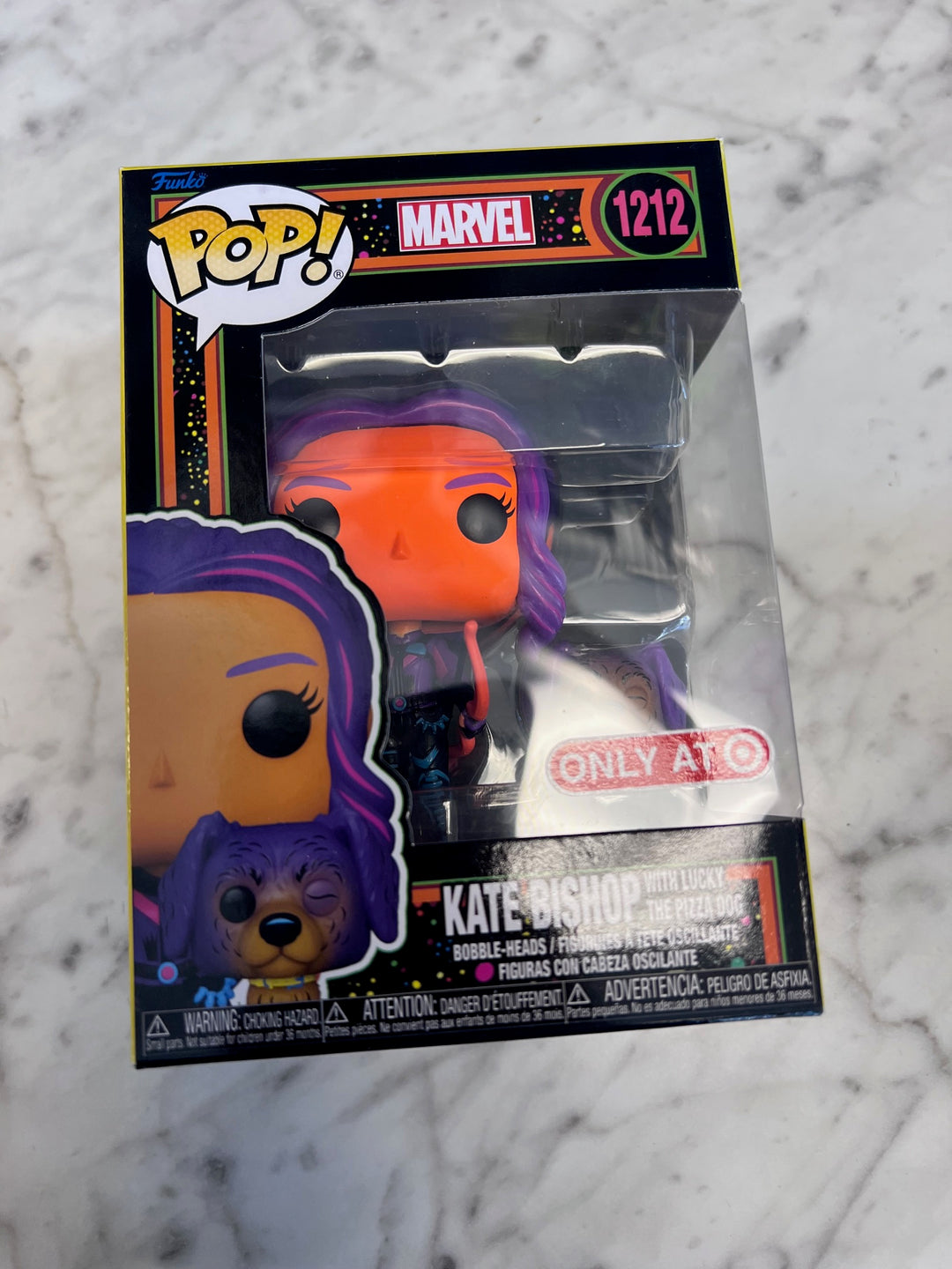 Funko Pop! Kate Bishop with Lucky The Pizza Dog (Blacklight) #1212   FP10525