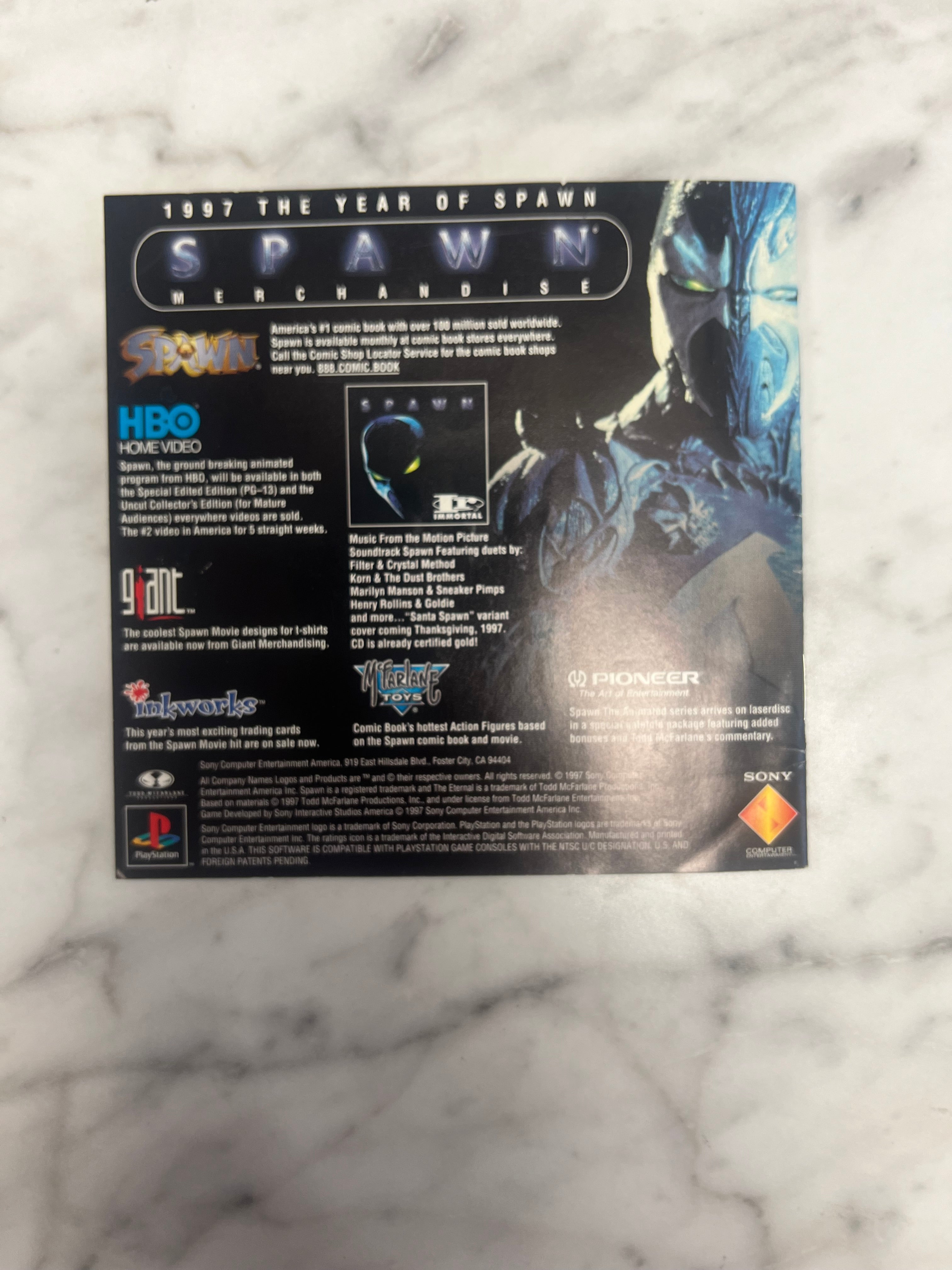Spawn the Eternal for PS1 Playstation MANUAL ONLY MO92324 – Core