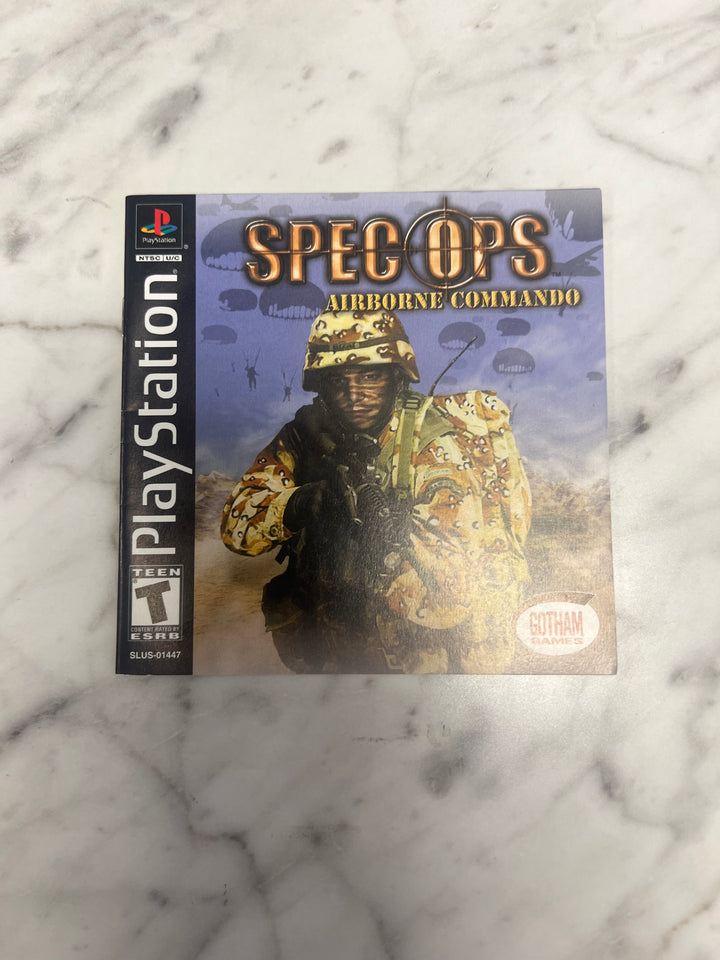 Spec Ops Airborne Commando for PS1 Playstation MANUAL ONLY MO92324