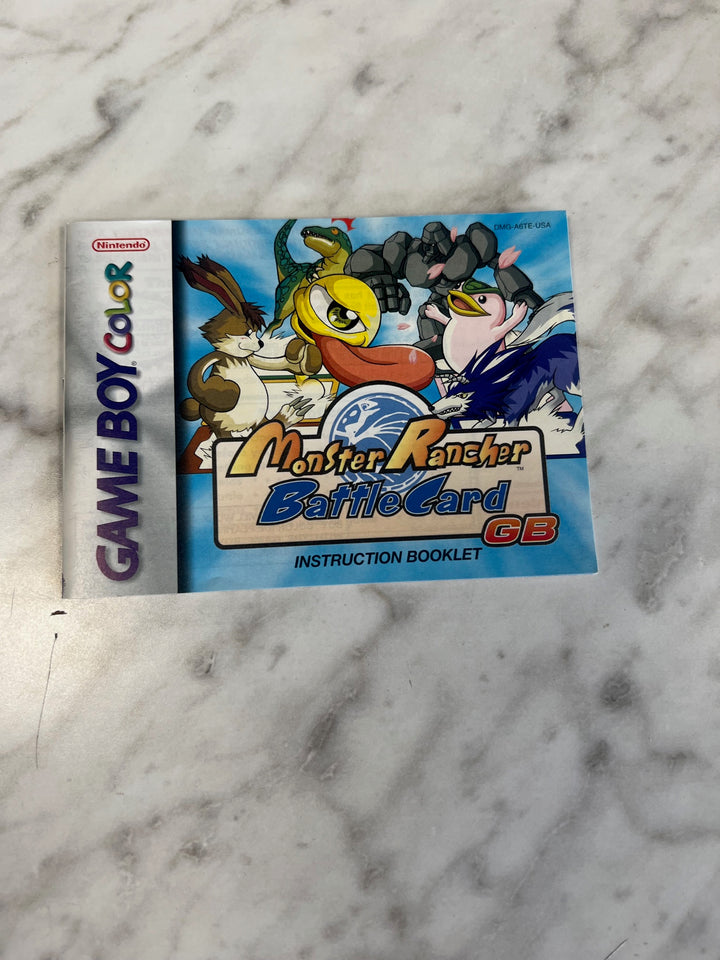 Monster Rancher Battle Card GB Gameboy Color Manual ONLY MO41925