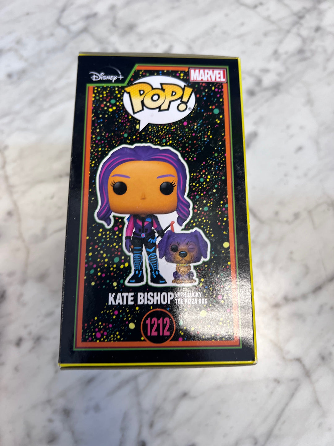 Funko Pop! Kate Bishop with Lucky The Pizza Dog (Blacklight) #1212   FP10525