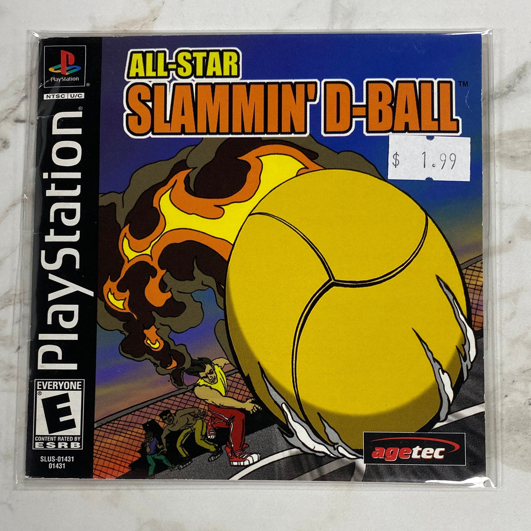 All-Star Slammin D-Ball - Playstation 1 PS1 Manual ONLY MO61326