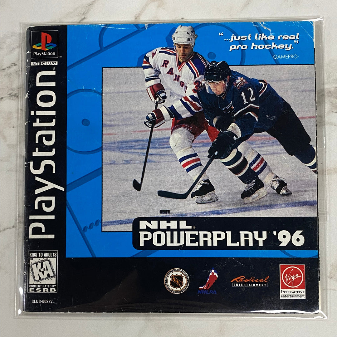 NHL Powerplay 96 - Playstation 1 PS1 Manual ONLY MO61326