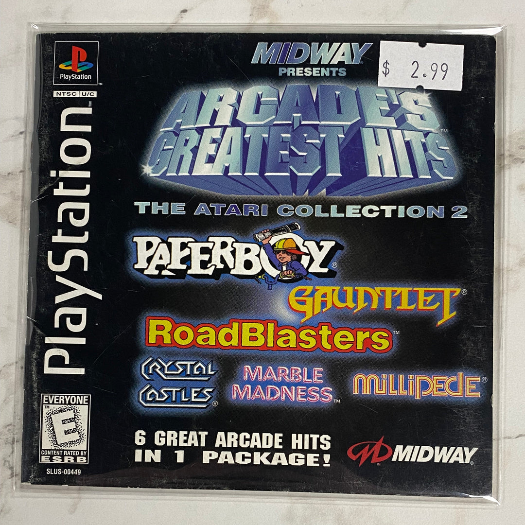 Arcade's Greatest Hits Atari Collection 2 - Playstation 1 PS1 Manual ONLY MO61326