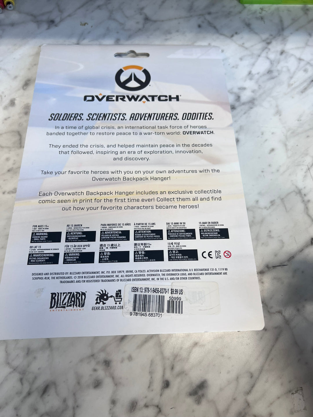 Overwatch Hanger Mini Figure & Comic Book Set - Reinhardt Dragon Slayer New NT2926