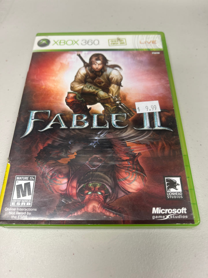 Fable II for Microsoft Xbox 360 in case. Tested and Working.     DO61124