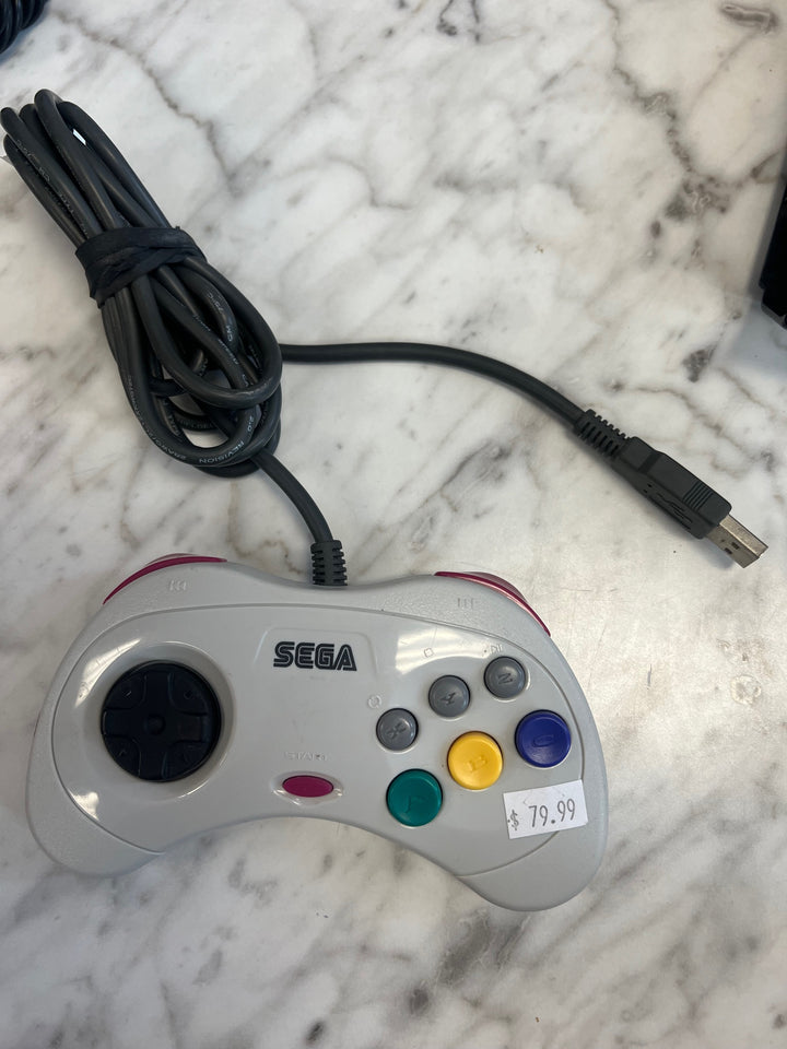 Sega Saturn White Controller HSS-0101 Control Pad Working Tested UA42125