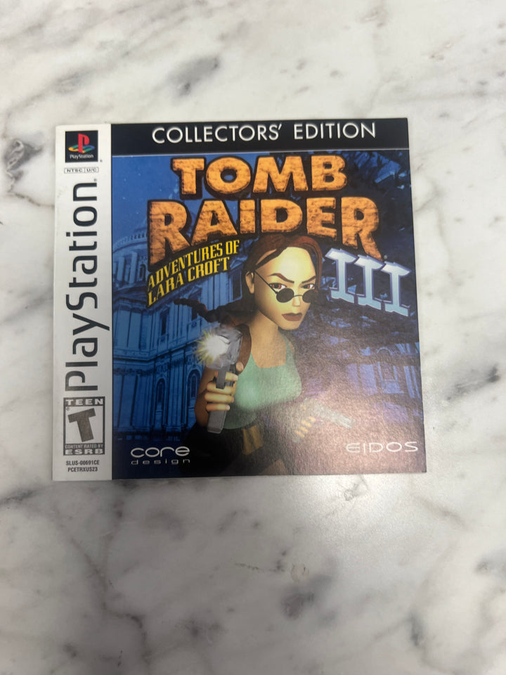 Tomb Raider Collector's Edition for PS1 Playstation (ALL 3) MANUALS ONLY MO92324