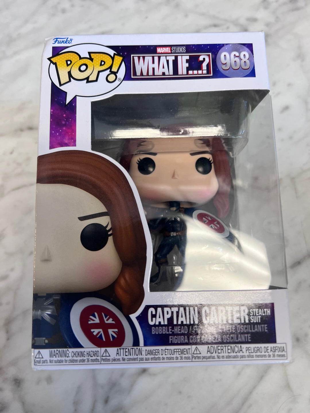 Funko Pop! Captain Carter #968 Marvel What If?  Dinged Corners FP10525