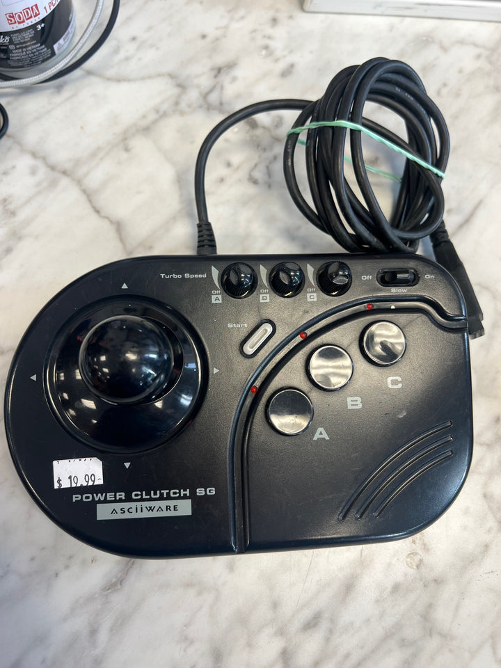 Asciiware Power Clutch SG Arcade Stick for Sega Genesis Tested and Working UA42125