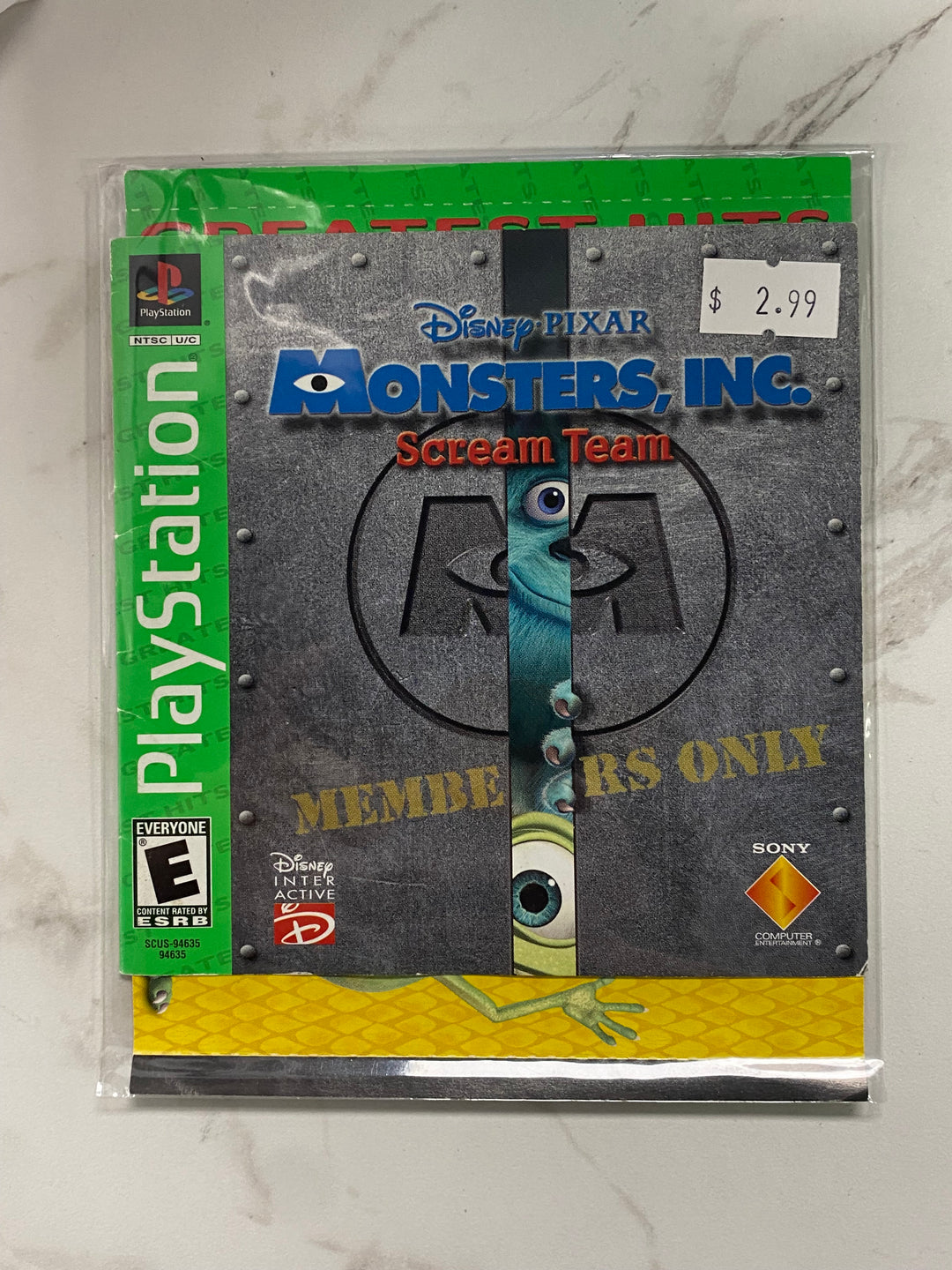 Monsters Inc - Manual ONLY Playstation 1 PS1 MO61226