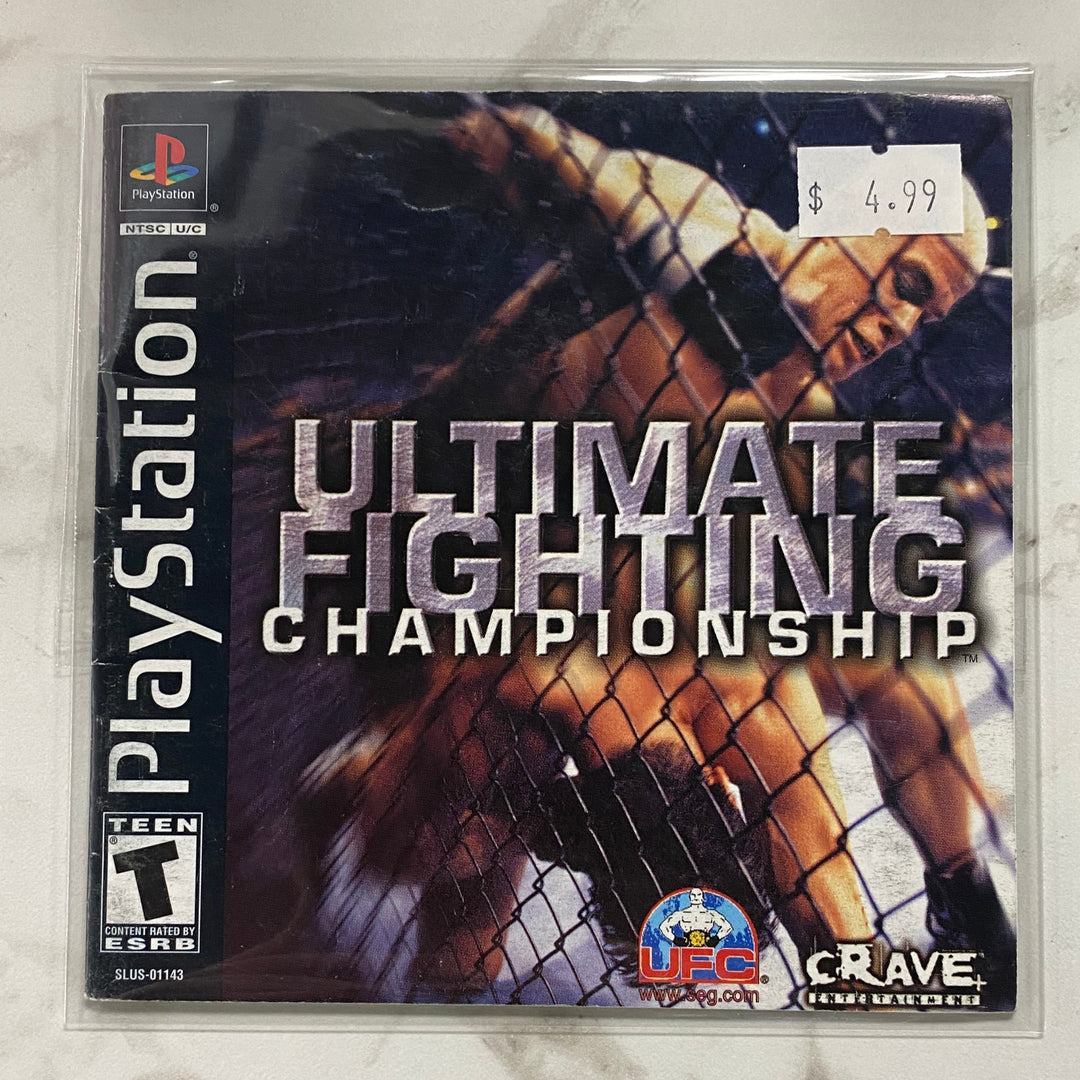Ultimate Fighting Championship - Manual ONLY Playstation 1 PS1 MO61226