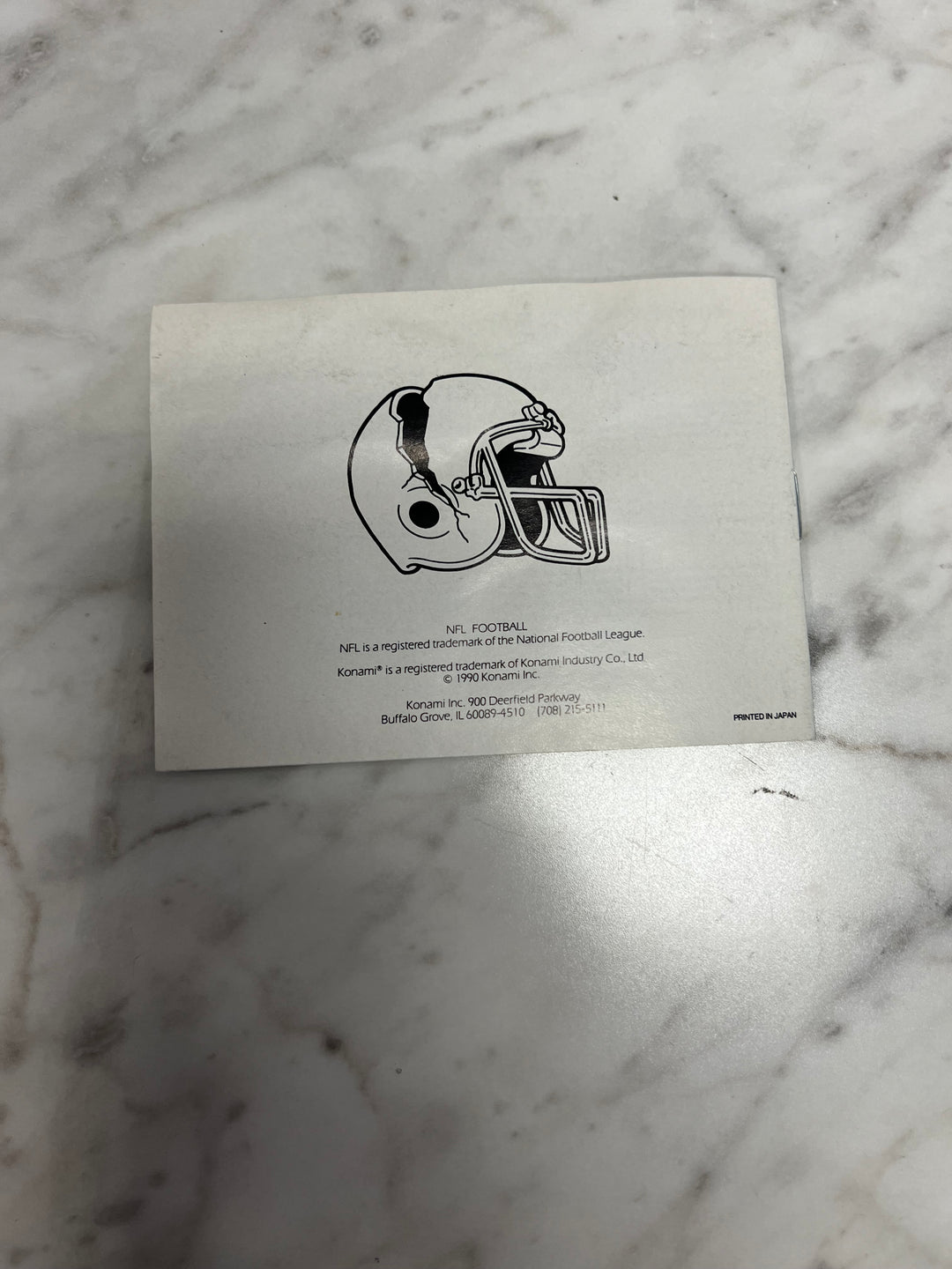 NFL Football for Nintendo Game Boy Gameboy MANUAL ONLY MO92324