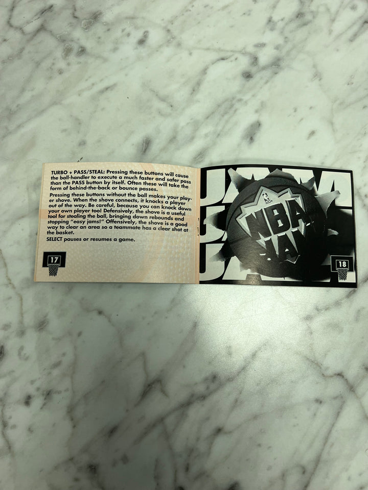 NBA Jam for Nintendo Game Boy Gameboy MANUAL ONLY MO92324