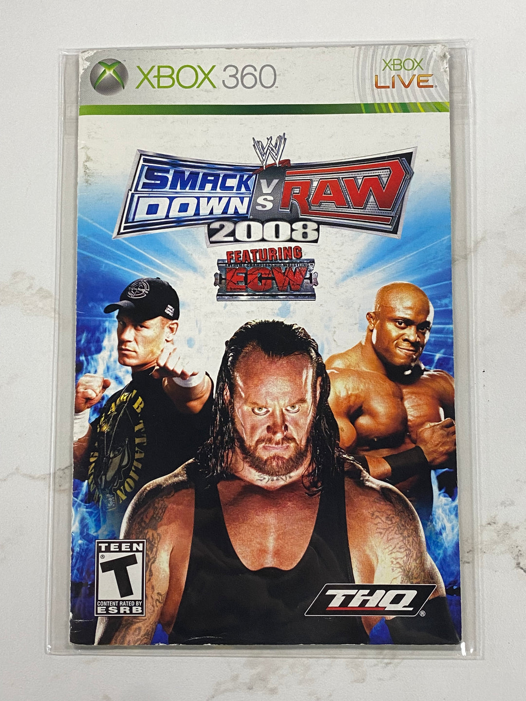 WWE Smackdown vs. Raw 2008 - MANUAL ONLY Xbox 360 MO61426
