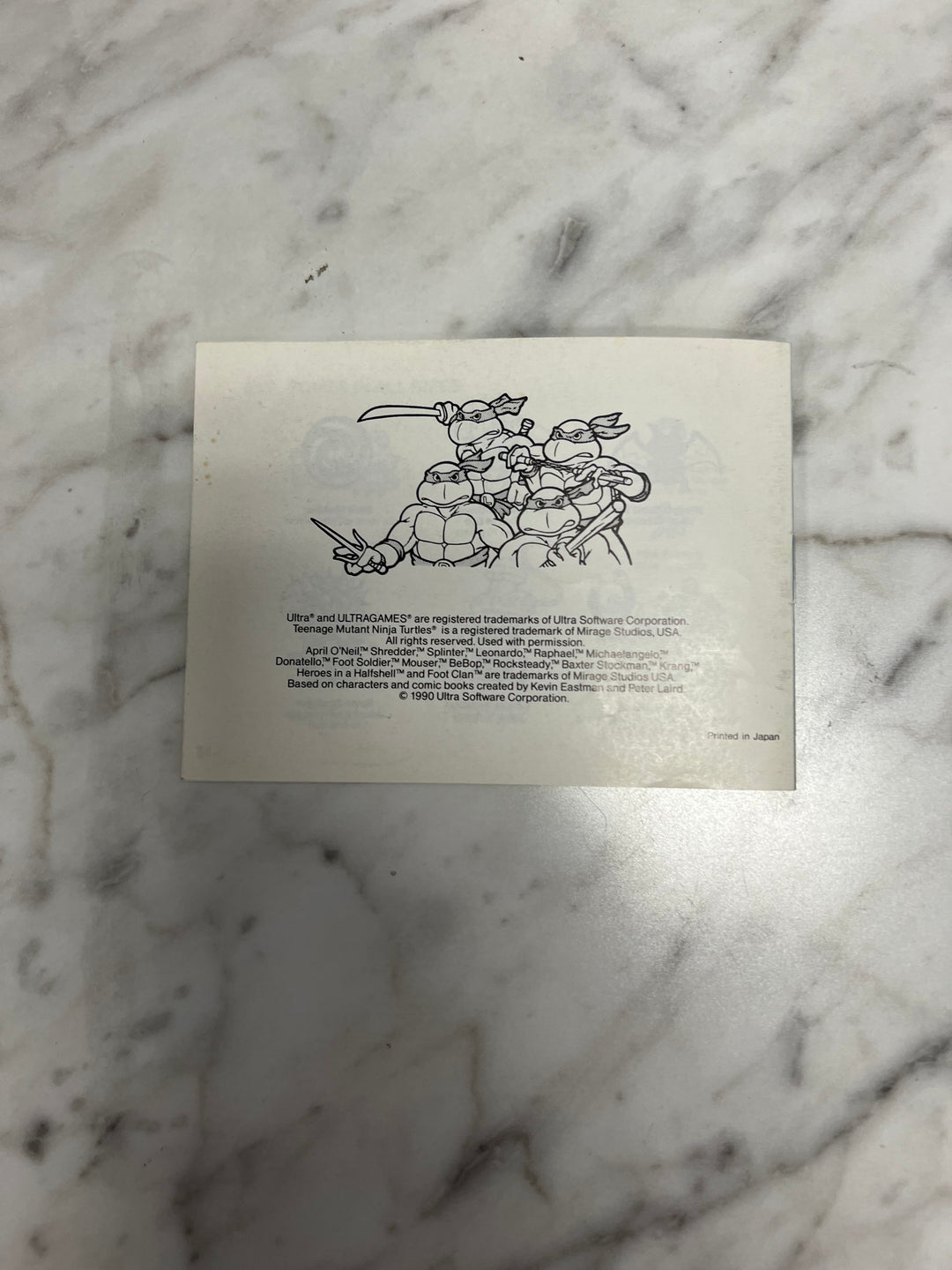 Teenage Mutant Ninja Turtles Fall of the Foot Clan for Nintendo Game Boy Gameboy MANUAL ONLY MO92324