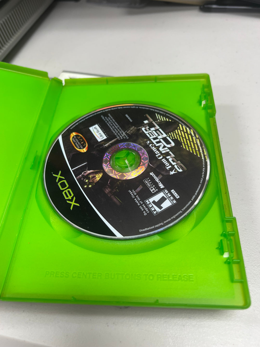 Tom Clancy's Splinter Cell for Original Microsoft Xbox in case. Tested and Working.     DO61124