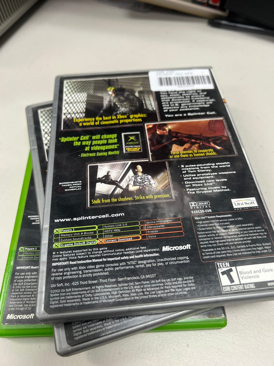 Tom Clancy's Splinter Cell for Original Microsoft Xbox in case. Tested and Working.     DO61124