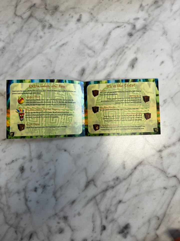 Crash Bandicoot the Huge Adventure Gameboy Advance GBA MANUAL ONLY MO92424