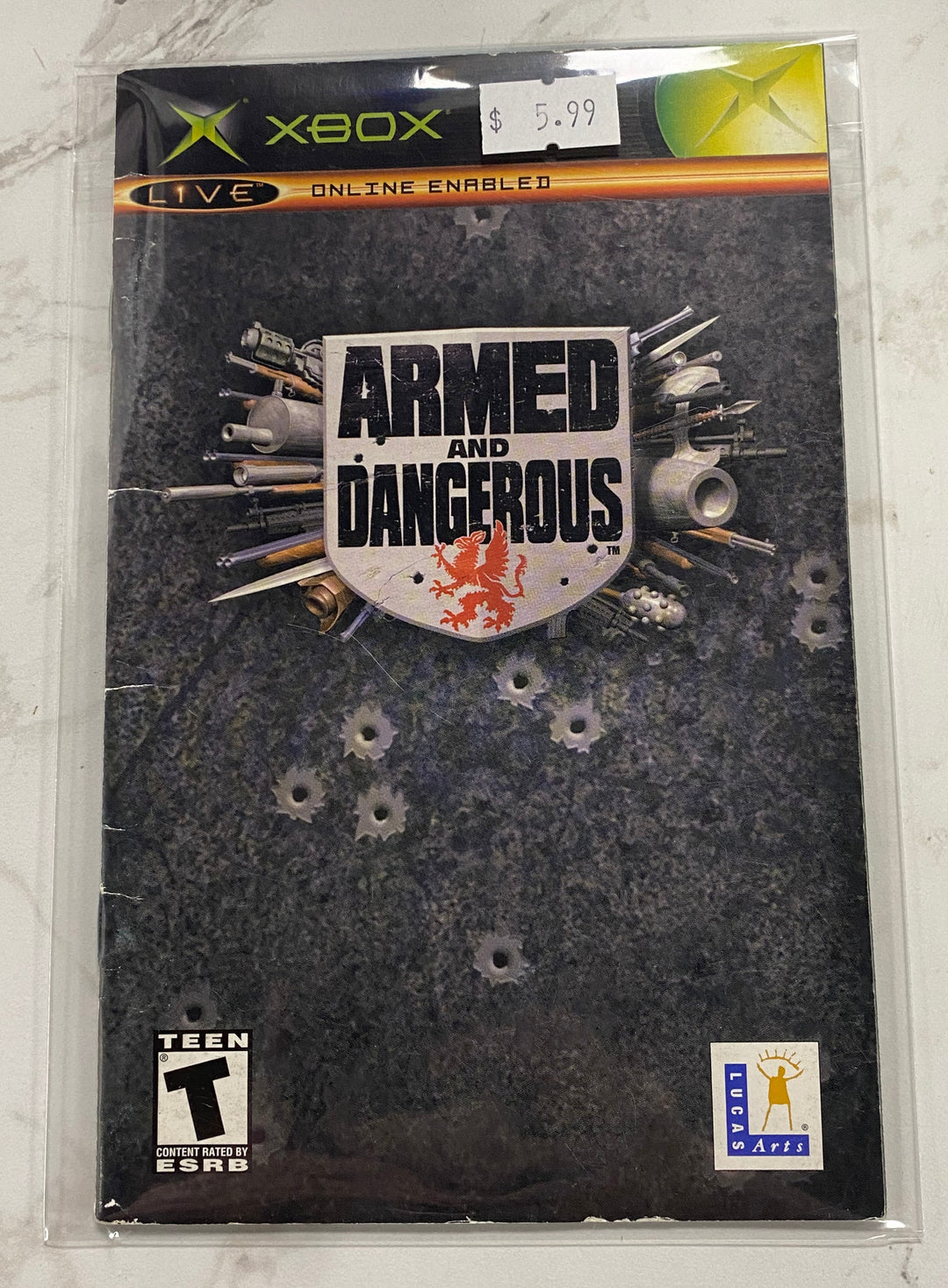 Armed and Dangerous - Original Xbox Manual ONLY MO61726