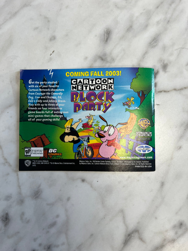 Cartoon Network Speedway Gameboy Advance GBA MANUAL ONLY MO92424