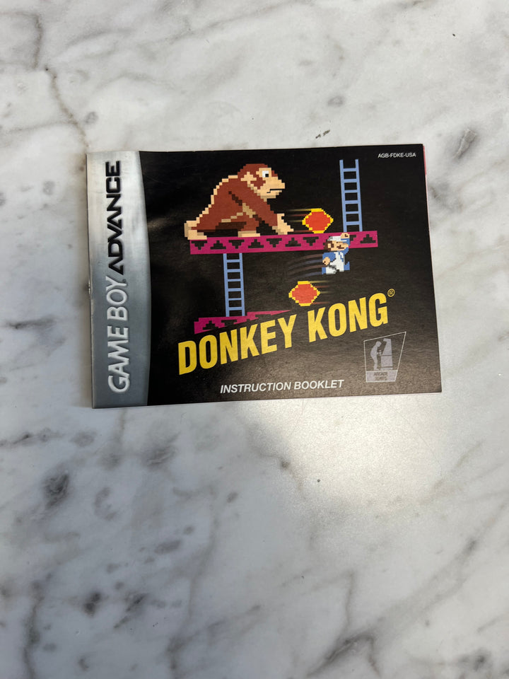 Donkey Kong Classic NES Series Gameboy Advance GBA MANUAL ONLY MO92424