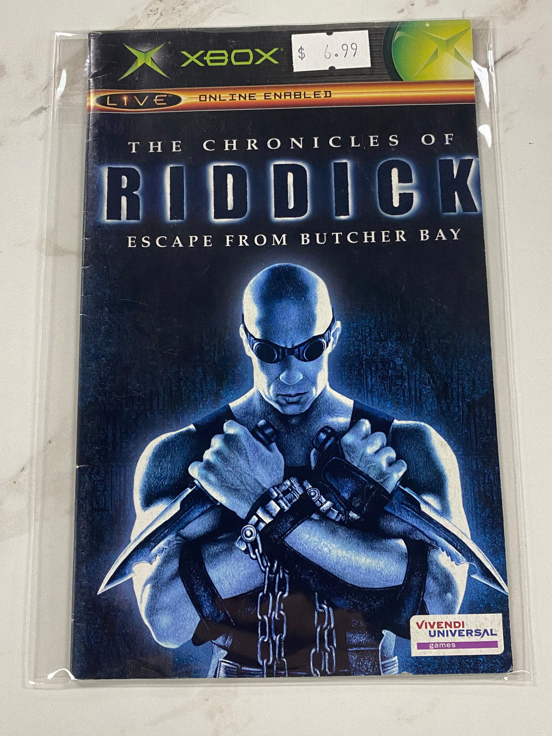 Chronicles of Riddick: Escape from Butcher Bay - Original Xbox Manual ONLY MO61726