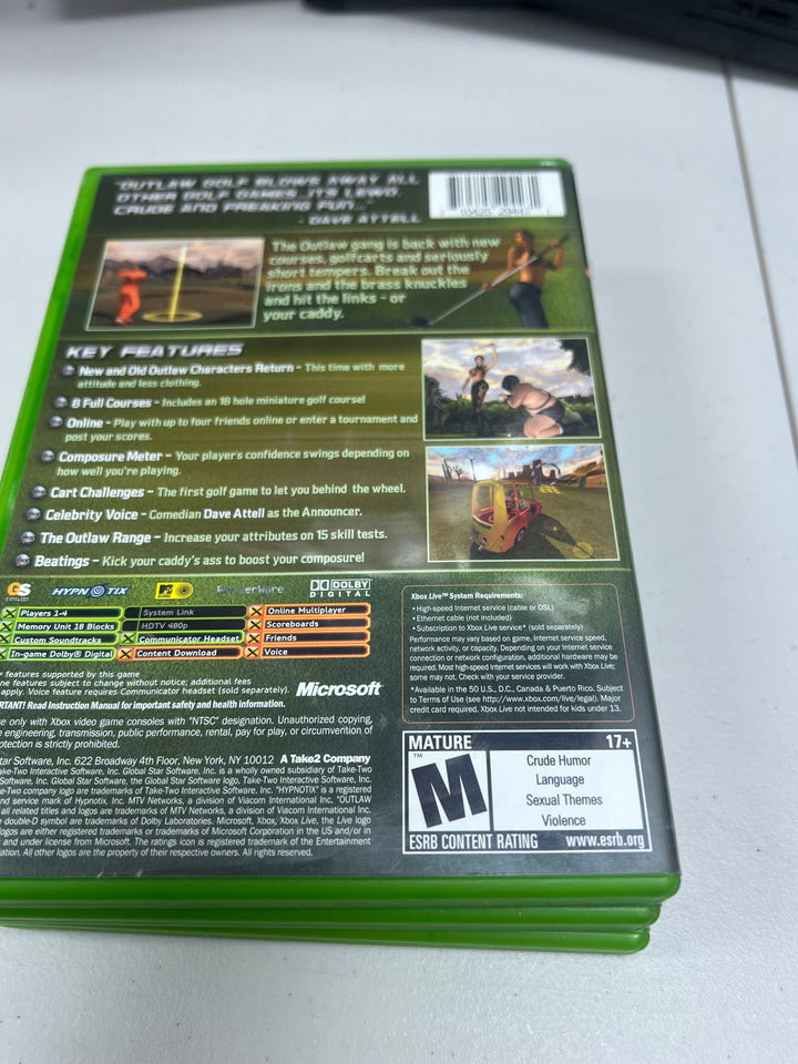 Outlaw Golf 2 for Original Microsoft Xbox in case. Tested and Working.     DO61124