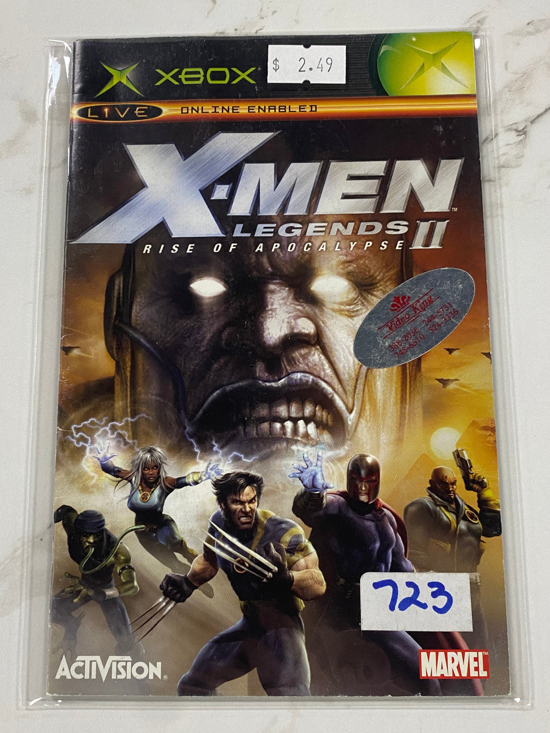 X-men Legends 2 - Original Xbox Manual ONLY MO61726