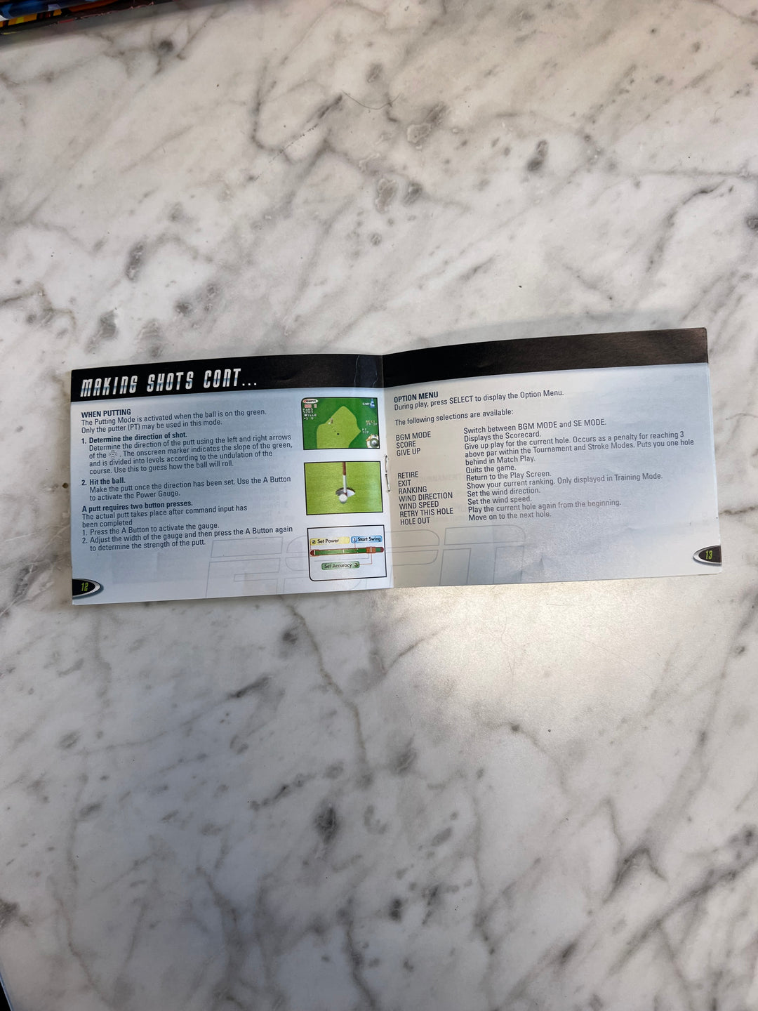 Final Round Golf 2002 Gameboy Advance GBA MANUAL ONLY MO92424