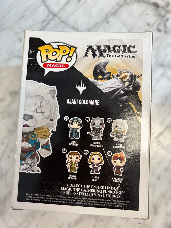 Funko Pop! Ajani Goldmane #03 Magic the Gathering Used Beat up box Yellowed window FP122224