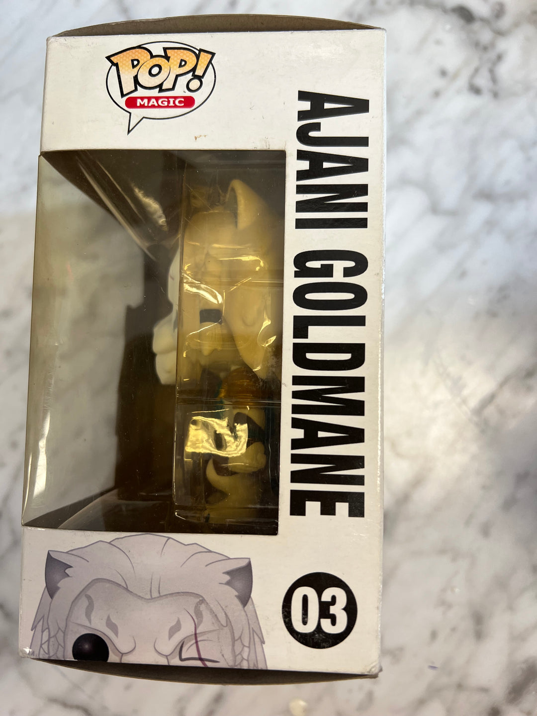 Funko Pop! Ajani Goldmane #03 Magic the Gathering Used Beat up box Yellowed window FP122224