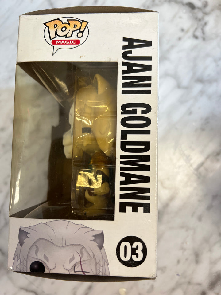 Funko Pop! Ajani Goldmane #03 Magic the Gathering Used Beat up box Yellowed window FP122224