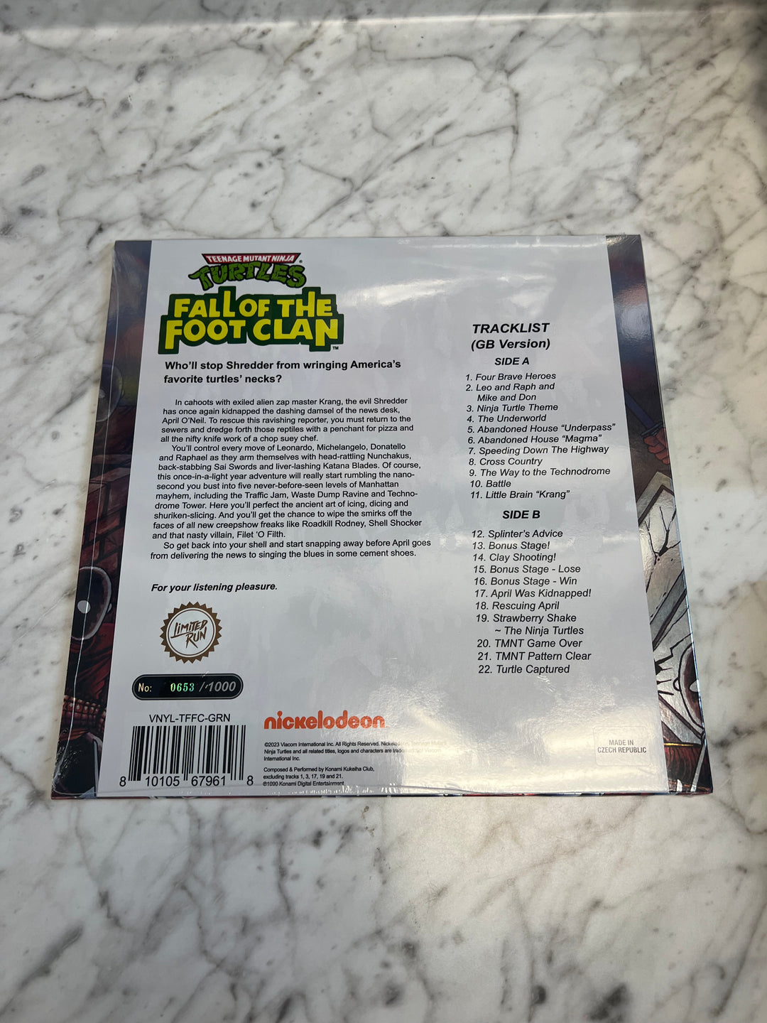 Teenage Mutant Ninja Turtles: Fall of the Foot Clan - Vinyl Record NEW NVR82725