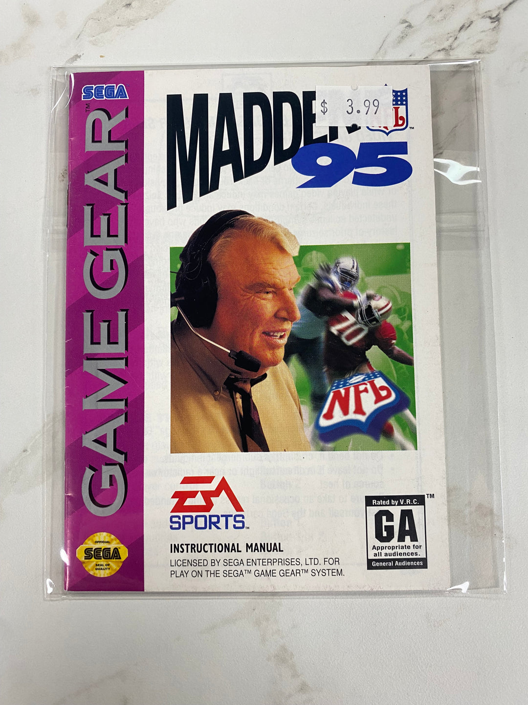 Madden 95 - Manual ONLY Sega Game Gear MO61726