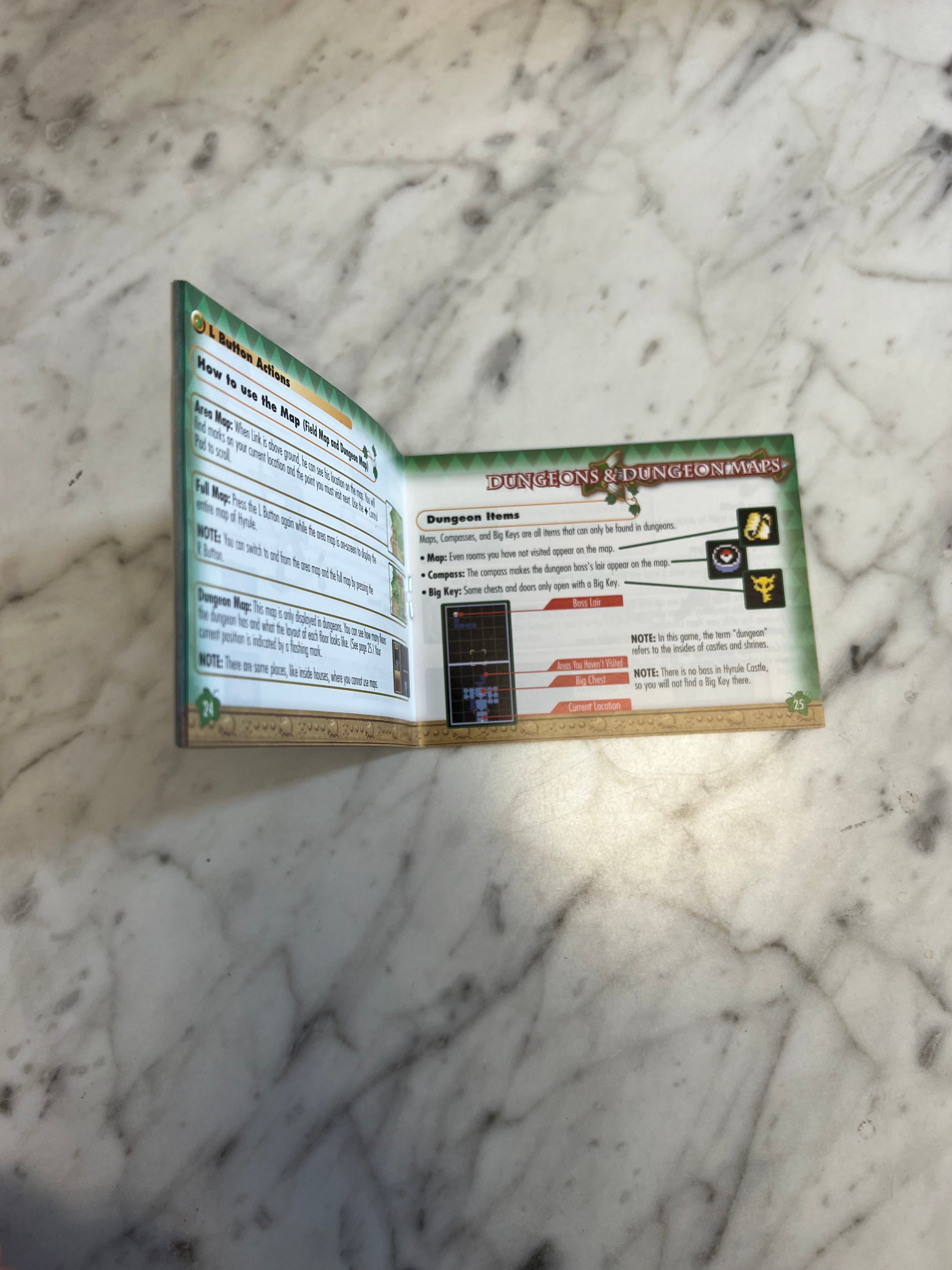 Zelda A Link to the Past Four Swords Gameboy Advance GBA MANUAL