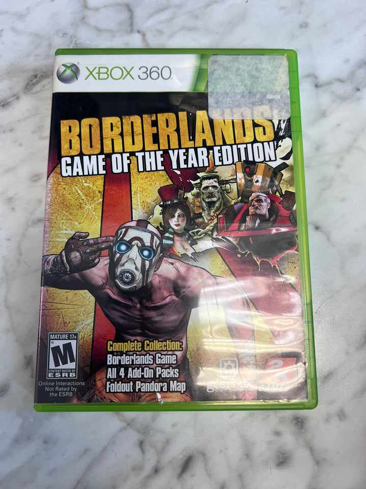 Borderlands Game of the Year Edition Xbox 360 CASE & MANUAL ONLY CO21226