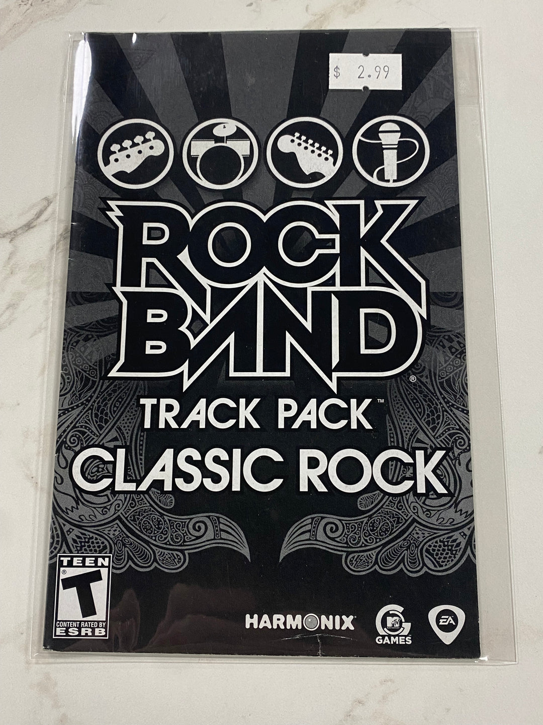 Rock Band Track Pack: Classic Rock - Manual ONLY Playstation 2 PS2 MO61726