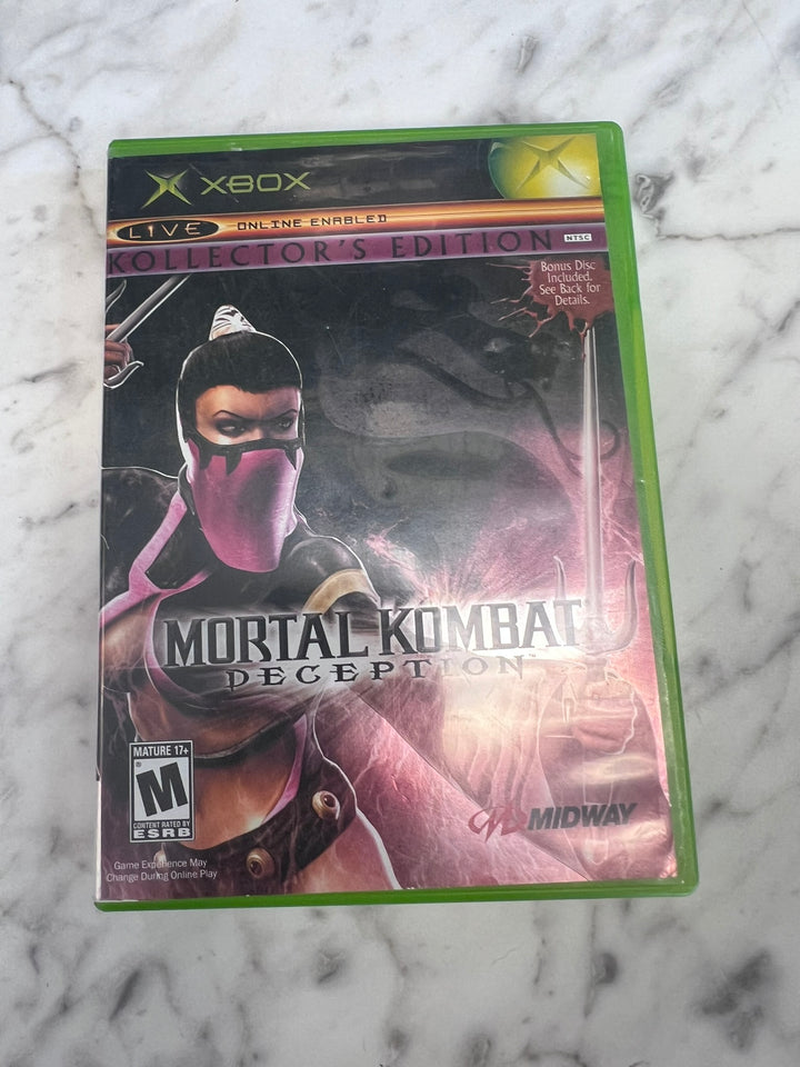 Mortal Kombat Deception Kollector's Edition Xbox 360 CASE & MANUAL ONLY CO21226