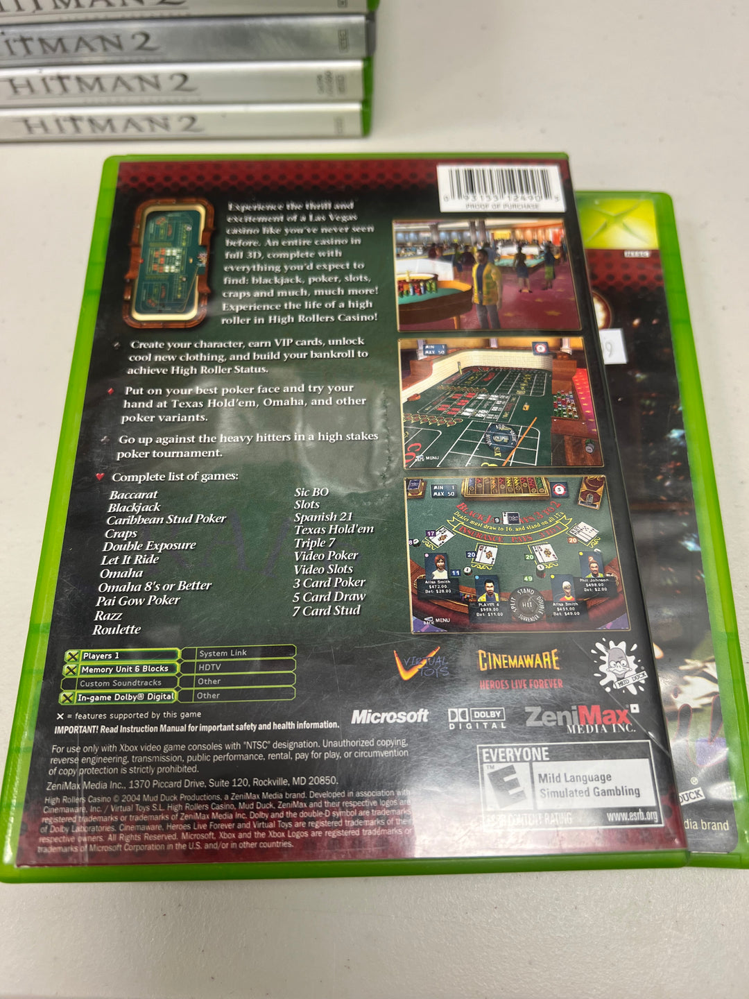 High Rollers Casino for Original Microsoft Xbox in case. Tested and Working.     UD102224